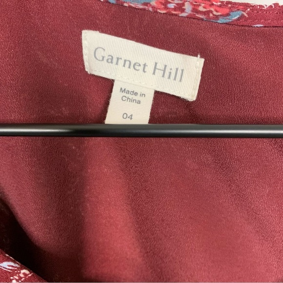 Garnet Hill Paisley Print Floral Longe Sleeve Dress Size 4 - Picture 10 of 11